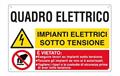 CARTELLO ALLUMINIO 300X200 QUADRO ELETTRICO