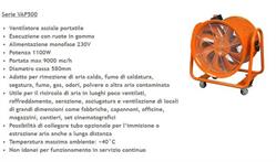 VENTILATORE PORTATILE VAP500 1100W 9000mc/h 230V